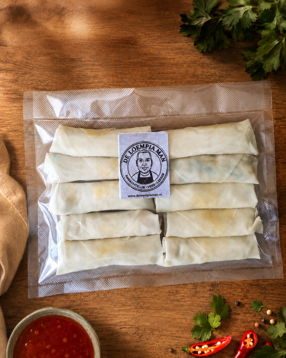 Ambachtelijke Kip Loempia met Groenten (Halal) – Diepvries & Krokant